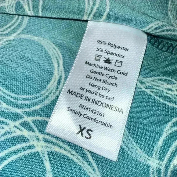 Lularoe XS Green& cream circle graphic Azure a-line skirt. Silky feel. NWT. - Picture 3 of 5